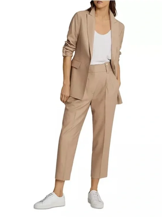 Reiss Esther Tapered Cropped Trousers - Picture 12 of 14